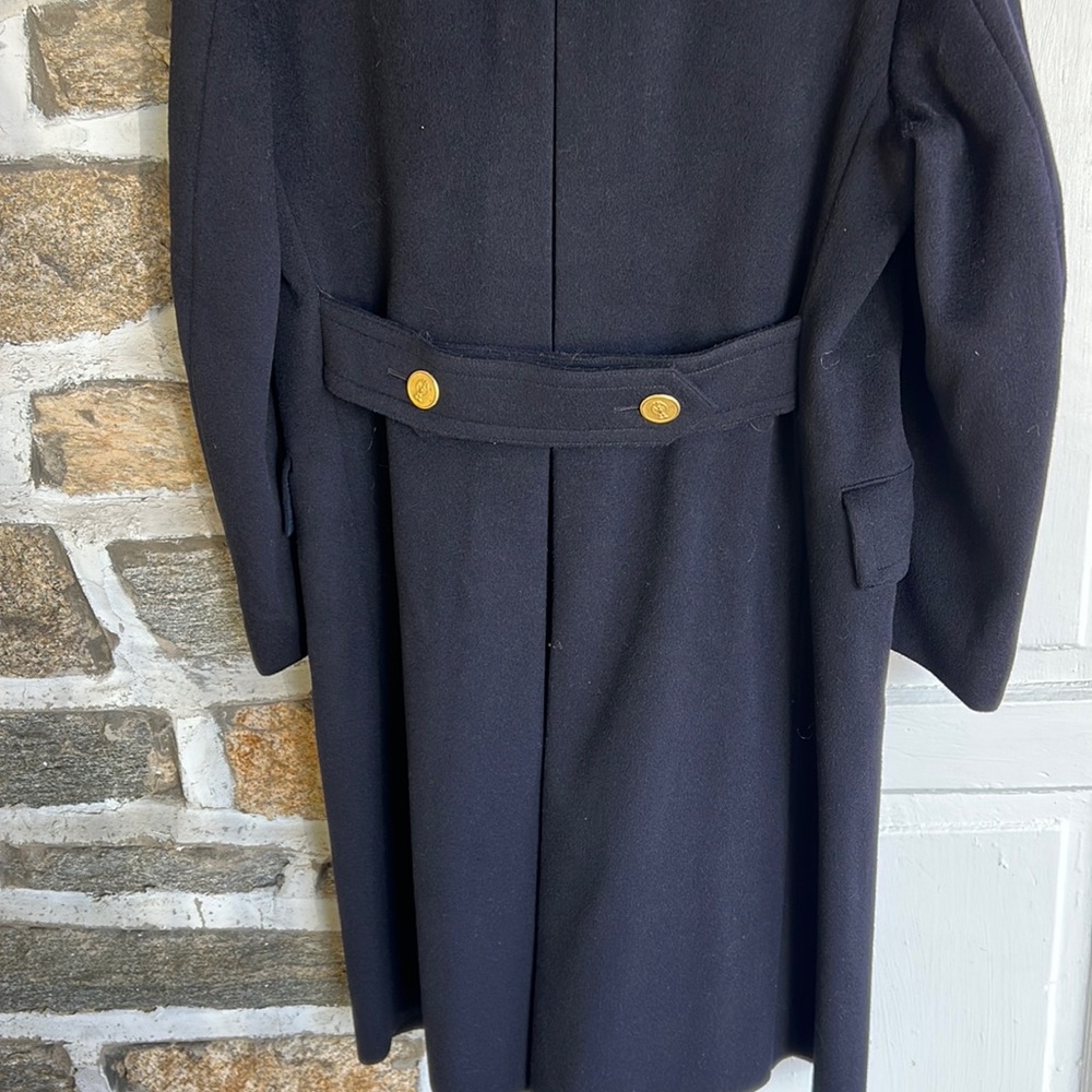 Vintage Navy Military Double Breasted Wool Coat - Picture 6 of 17